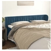 Image de Hoofdbord met randen 203x23x78/88 cm fluweel donkerblauw3117452