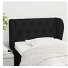 Image de Hoofdbord met randen 83x23x78/88 cm stof zwart3117456