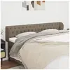 Image de Hoofdbord met randen 183x23x78/88 cm stof taupe3117498