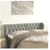 Image de Hoofdbord met randen 147x23x78/88 cm fluweel lichtgrijs3117528