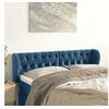 Image de Hoofdbord met randen 147x23x78/88 cm fluweel donkerblauw3117532