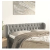 Image de Hoofdbord met randen 163x23x78/88 cm fluweel lichtgrijs3117534