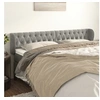 Image de Hoofdbord met randen 203x23x78/88 cm fluweel lichtgrijs3117546