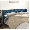 Image de Hoofdbord met randen 203x23x78/88 cm fluweel donkerblauw3117550