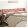 Image de Hoofdbord met randen 203x23x78/88 cm fluweel roze3117551