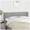 Image de Hoofdbord met randen 147x23x78/88 cm stof lichtgrijs3117576