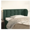 Image de Tête de Lit avec Oreilles Meuble de Chambre à Coucher Accessoire de Lit Simple Tête de Cadre de Lit Vert Foncé 103x23x78/88 cm Velours 3117623