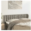 Image de Hoofdbord met randen 147x23x78/88 cm fluweel lichtgrijs3117626