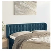 Image de Hoofdbord met randen 147x23x78/88 cm fluweel donkerblauw3117630