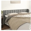 Image de Hoofdbord met randen 163x23x78/88 cm fluweel lichtgrijs3117632