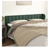 Image de Tête de Lit avec Oreilles Meuble de Chambre à Coucher Accessoire de Lit Double Tête de Cadre de Lit Vert Foncé 203x23x78/88 cm Velours