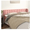 Image de Hoofdbord met randen 203x23x78/88 cm fluweel roze3117649
