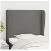 Image de Hoofdbord met randen 83x23x118/128 cm stof donkergrijs3117651
