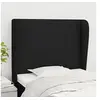 Image de Hoofdbord met randen 83x23x118/128 cm stof zwart3117652