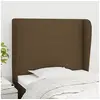 Image de Hoofdbord met randen 83x23x118/128 cm stof donkerbruin3117653