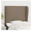Image de Hoofdbord met randen 83x23x118/128 cm stof taupe3117654