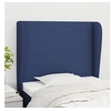Image de Hoofdbord met randen 93x23x118/128 cm stof blauw3117664