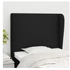 Image de Hoofdbord met randen 103x23x118/128 cm stof zwart3117668