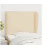Image de Hoofdbord met randen 103x23x118/128 cm stof cràmekleurig3117671