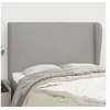 Image de Hoofdbord met randen 147x23x118/128 cm stof lichtgrijs3117674
