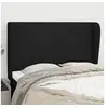 Image de Hoofdbord met randen 147x23x118/128 cm stof zwart3117676