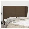 Image de Hoofdbord met randen 147x23x118/128 cm stof donkerbruin3117677