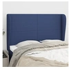 Image de Hoofdbord met randen 147x23x118/128 cm stof blauw3117680