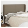 Image de Hoofdbord met randen 163x23x118/128 cm stof taupe3117686
