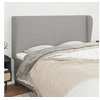 Image de Hoofdbord met randen 183x23x118/128 cm stof lichtgrijs3117690