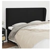 Image de Hoofdbord met randen 183x23x118/128 cm stof zwart3117692