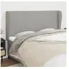 Image de Hoofdbord met randen 203x23x118/128 cm stof lichtgrijs3117698