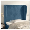 Image de Hoofdbord met randen 103x23x118/128 cm fluweel donkerblauw3117722