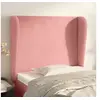 Image de Hoofdbord met randen 103x23x118/128 cm fluweel roze3117723