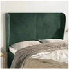 Image de Hoofdbord met randen 147x23x118/128 cm fluweel donkergroen3117727