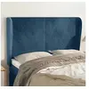 Image de Hoofdbord met randen 147x23x118/128 cm fluweel donkerblauw3117728