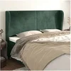 Image de Hoofdbord met randen 183x23x118/128 cm fluweel donkergroen3117739