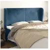 Image de Hoofdbord met randen 183x23x118/128 cm fluweel donkerblauw3117740