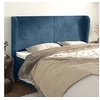Image de Hoofdbord met randen 203x23x118/128 cm fluweel donkerblauw3117746