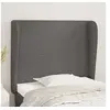 Image de Hoofdbord met randen 83x23x118/128 cm kunstleer grijs3117752