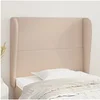 Image de Hoofdbord met randen 83x23x118/128 cm kunstleer cappuccinokleur3117753
