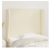 Image de Tête de lit avec oreilles Crème 103x23x118/128 cm Similicuir