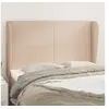 Image de Hoofdbord met randen 147x23x118/128cm kunstleer cappuccinokleur3117771