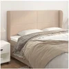 Image de Hoofdbord met randen 163x23x118/128cm kunstleer cappuccinokleur3117777