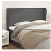 Image de Hoofdbord met randen 183x23x118/128 cm kunstleer grijs3117782