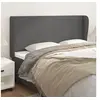 Image de Hoofdbord met randen 203x23x118/128 cm kunstleer grijs3117788