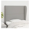 Image de Hoofdbord met randen 93x23x118/128 cm stof lichtgrijs3117798