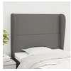 Image de Hoofdbord met randen 93x23x118/128 cm stof donkergrijs3117799