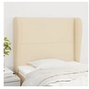 Image de Hoofdbord met randen 93x23x118/128 cm stof cràmekleurig3117803