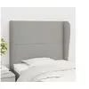 Image de Hoofdbord met randen 103x23x118/128 cm stof lichtgrijs3117806