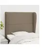 Image de Hoofdbord met randen 103x23x118/128 cm stof taupe3117810